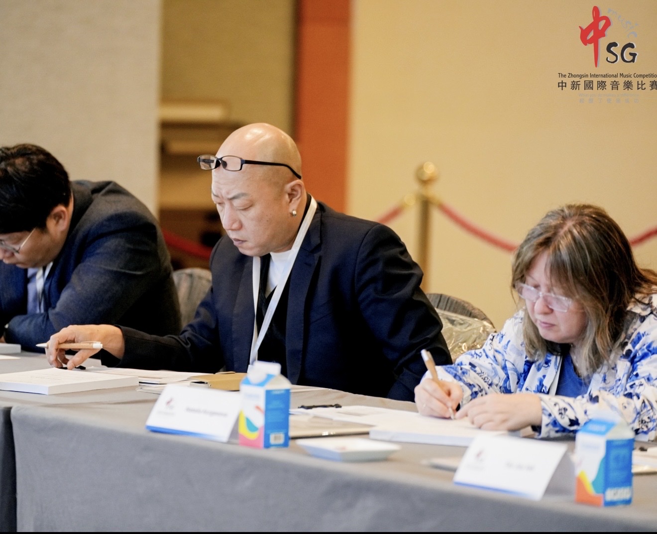 Han Oh adjudicating at an international music competition